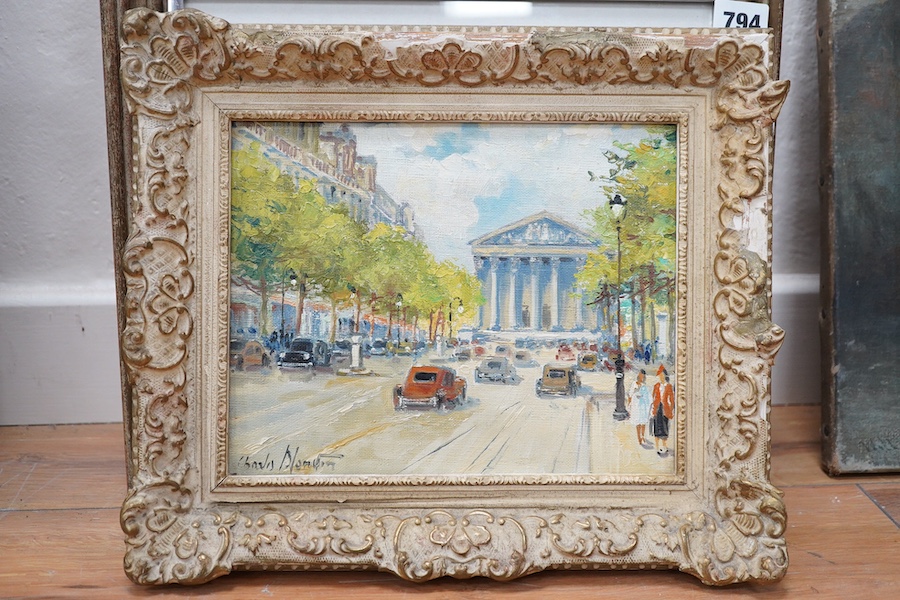 Charles Blondin (1913 - 1991), oil on canvas, Le Madeleine, signed, 20 cm x 25 cm. Condition - fair